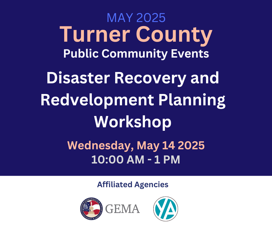 Final Workshop for Turner County’s Disaster Recovery & Redevelopment Plan – May 14